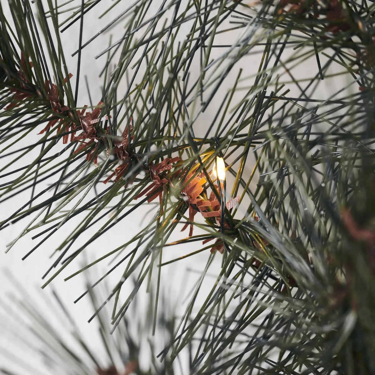 Faux Pine Sprig Garland with LED Lights - Battery Powered