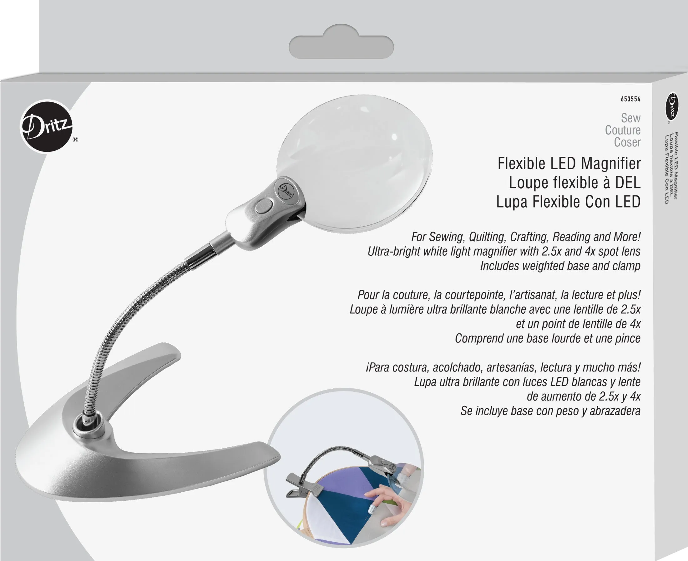Flexible Tabletop LED Magnifier