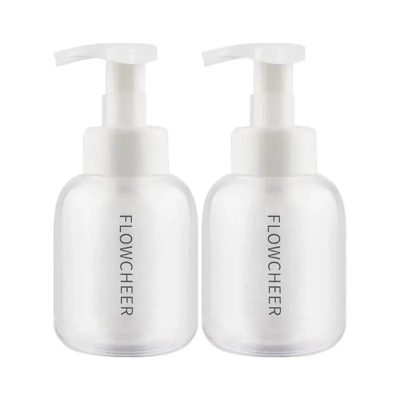 Foaming Soap Dispenser Plastic Jar,12 OZ/350 ML Refillable Foam Hand Soap Dispenser Pump Bottle for Kitchen Sink Bathroom,2 Pcs,Clear