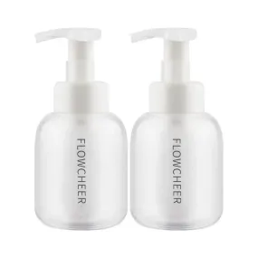 Foaming Soap Dispenser Plastic Jar,12 OZ/350 ML Refillable Foam Hand Soap Dispenser Pump Bottle for Kitchen Sink Bathroom,2 Pcs,Clear