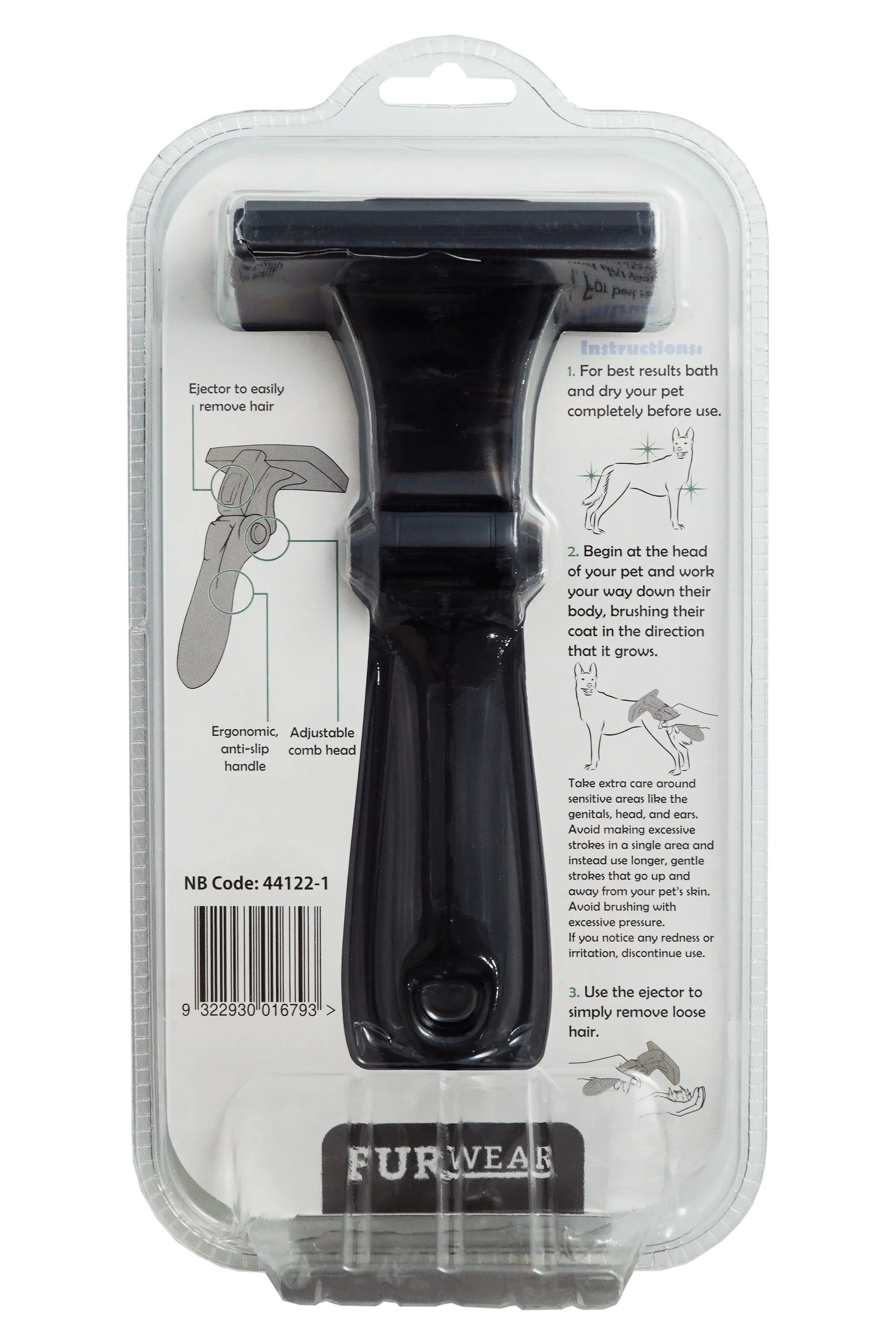 Furwear - DeShedding Tool for Medium Dogs (Short/Medium Hair)