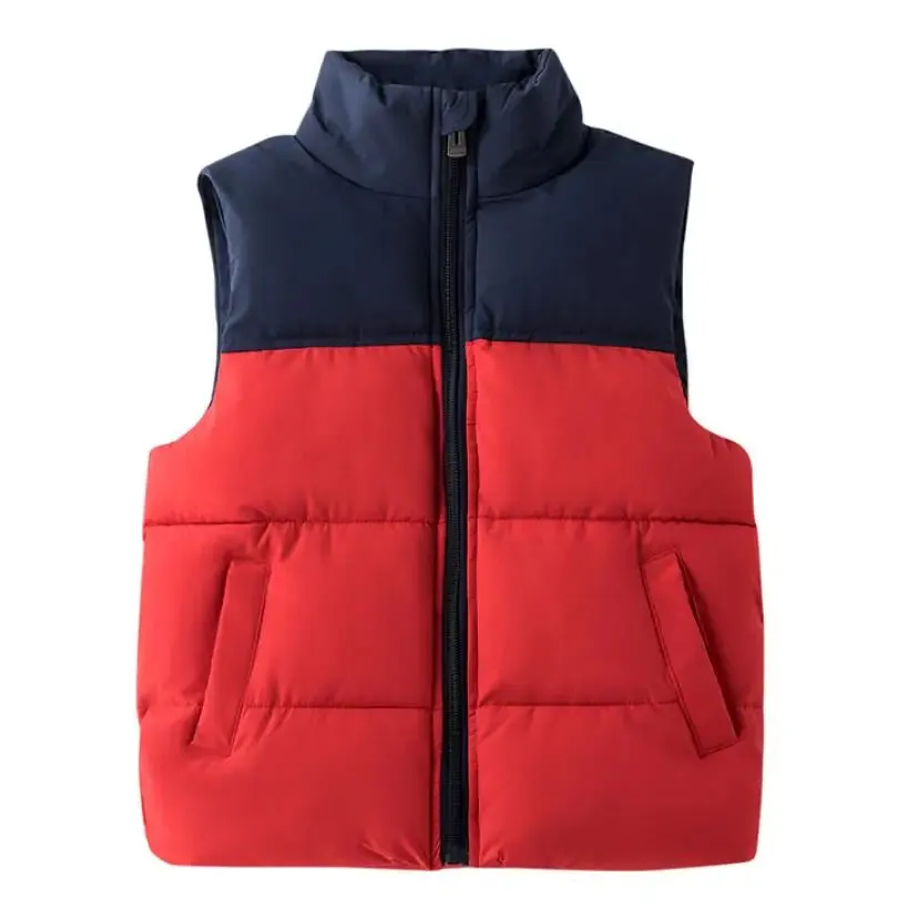 Girls Boys Down Cotton Vests Children's Warm Sleeveless Jacket Kids Waistcoat Outerwear Autumn Winter Boy's Coat