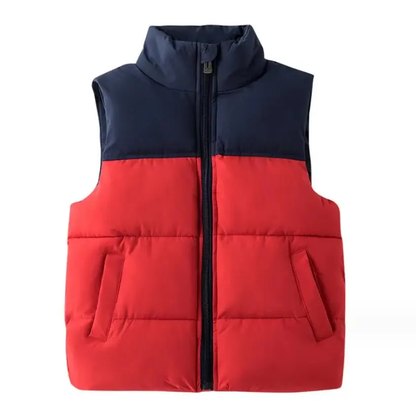 Girls Boys Down Cotton Vests Children's Warm Sleeveless Jacket Kids Waistcoat Outerwear Autumn Winter Boy's Coat