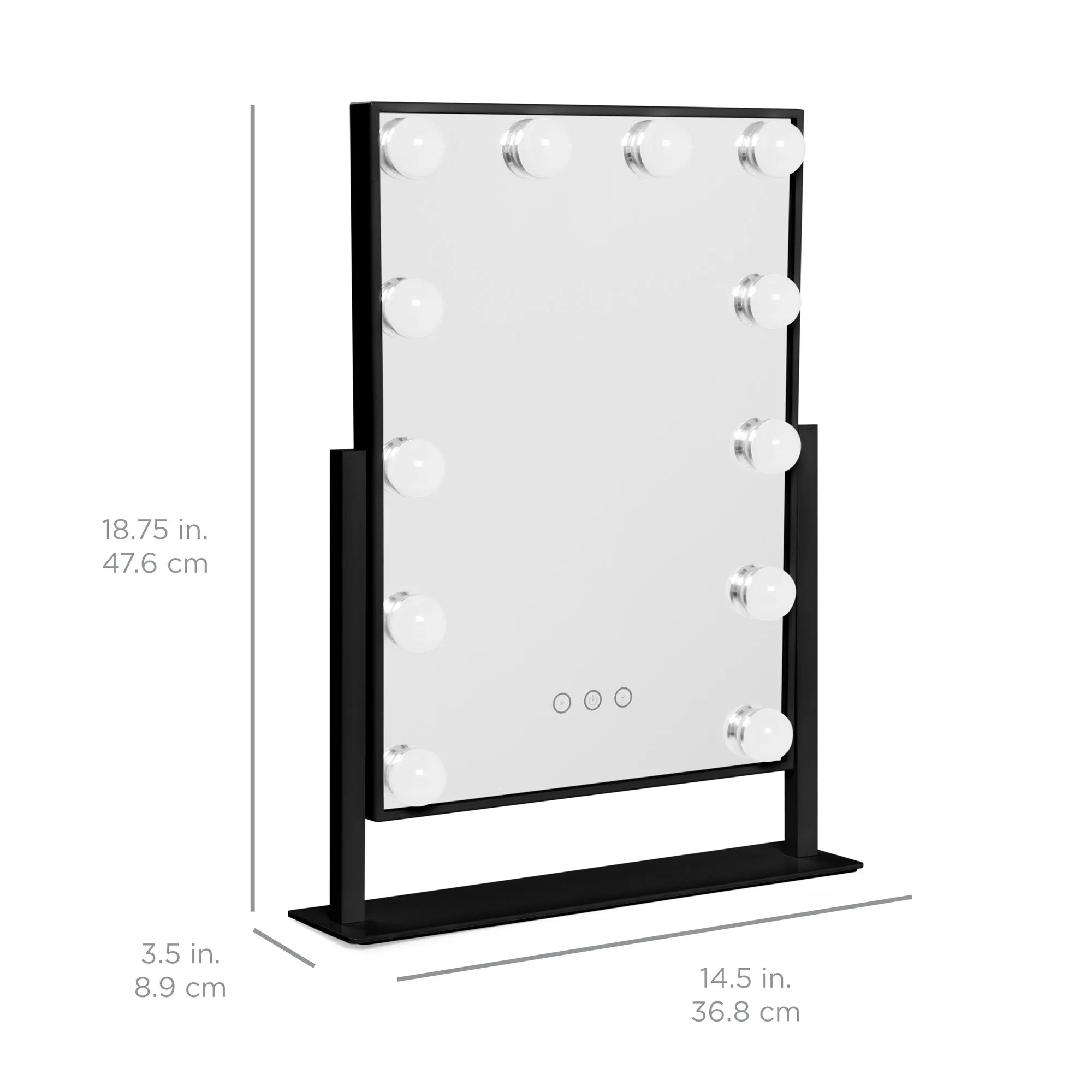 Hollywood Makeup Vanity Mirror w/ Smart Touch, Adjustable Color Temp, 12 LED