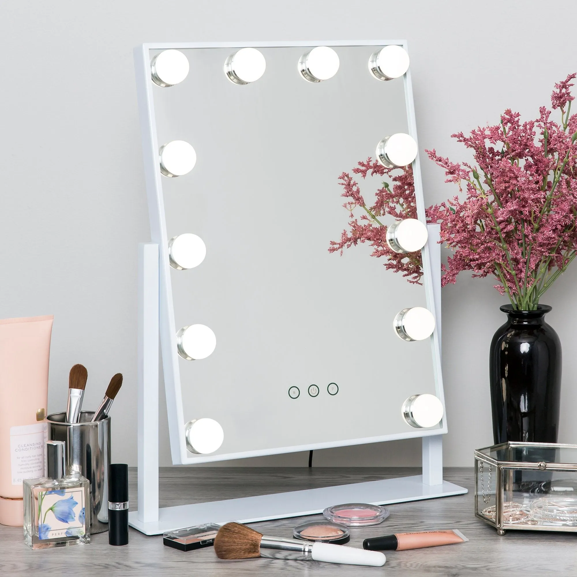 Hollywood Makeup Vanity Mirror w/ Smart Touch, Adjustable Color Temp, 12 LED
