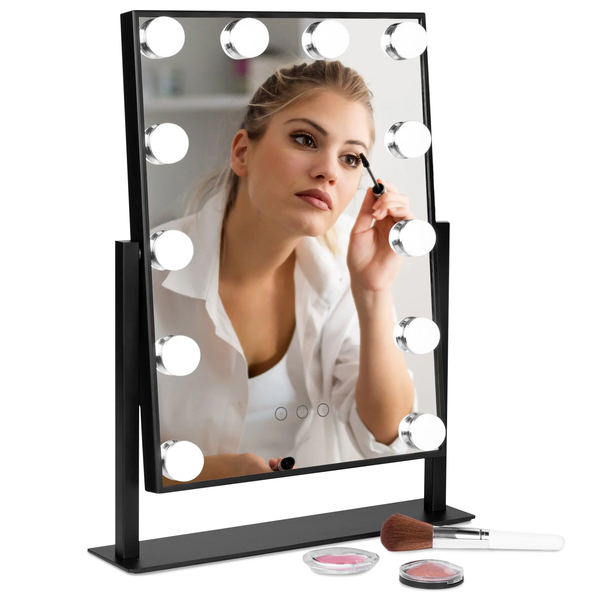 Hollywood Makeup Vanity Mirror w/ Smart Touch, Adjustable Color Temp, 12 LED