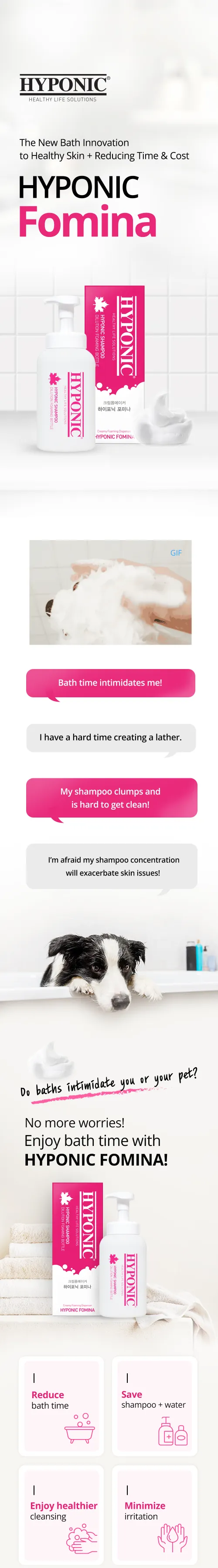HYPONIC FOMINA (Shampoo Dilution Foam Bottle) 700ml
