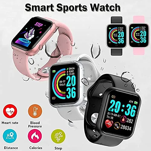 Infinizy (END OF THE SEASON OFFER WITH 12 YEARS WARRANTY) Waterproof Smart Watch JB20 For Men/Women/Boys/Girls and All Age Group Features Like Daily Activity Tracker, Heart Rate Sensor, Sleep Monitor And Basic Functionality- BLACK