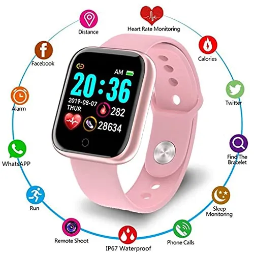 Infinizy (END OF THE SEASON OFFER WITH 12 YEARS WARRANTY) Waterproof Smart Watch JB20 For Men/Women/Boys/Girls and All Age Group Features Like Daily Activity Tracker, Heart Rate Sensor, Sleep Monitor And Basic Functionality- BLACK