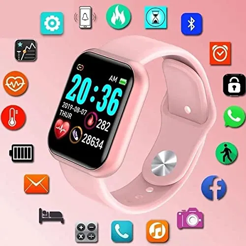 Infinizy (END OF THE SEASON OFFER WITH 12 YEARS WARRANTY) Waterproof Smart Watch JB20 For Men/Women/Boys/Girls and All Age Group Features Like Daily Activity Tracker, Heart Rate Sensor, Sleep Monitor And Basic Functionality- BLACK