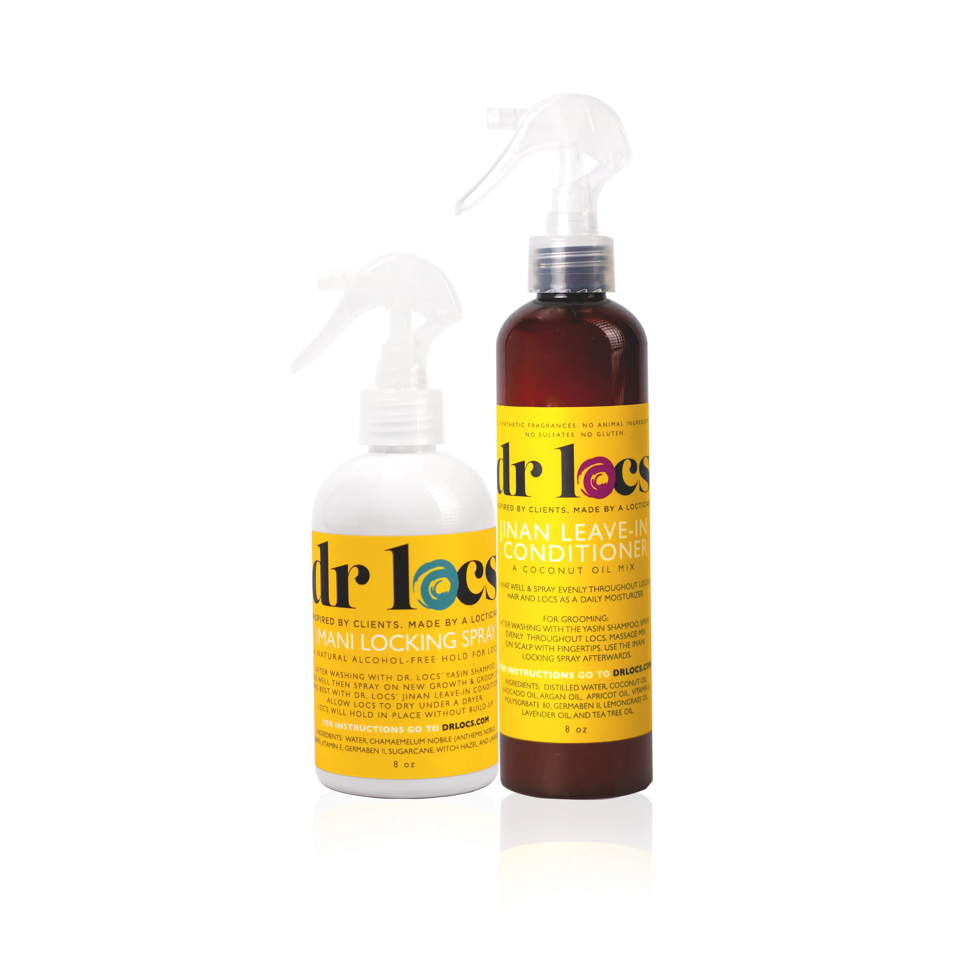 Jinan Moisture Mix (8 oz) & Imani Locking Spray (8 oz)