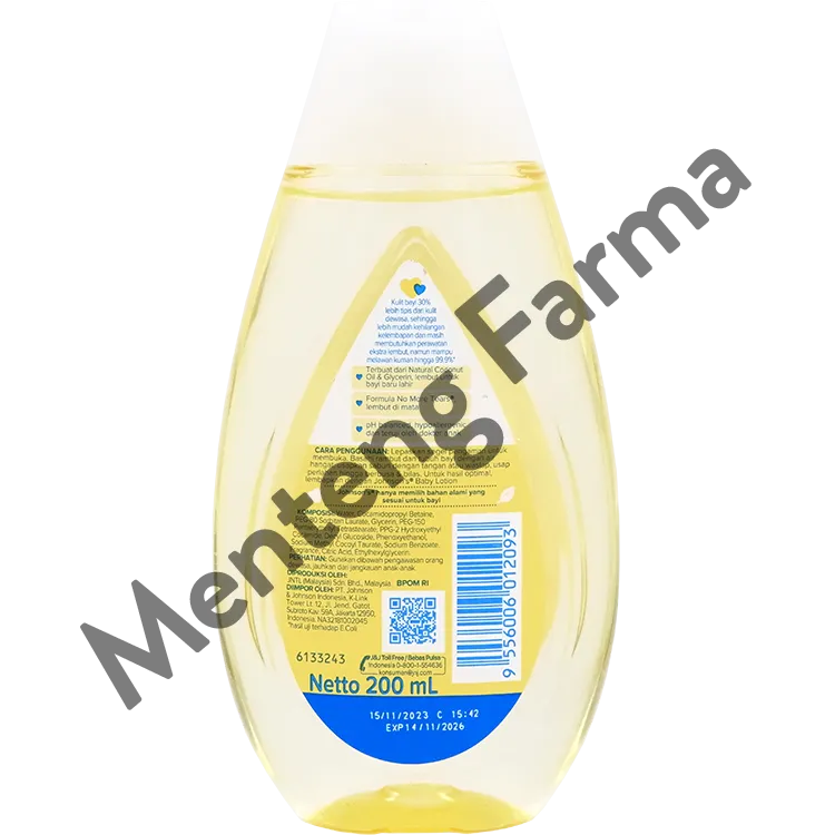 Johnson's Baby Top To Toe Hair & Body Baby Bath 200 mL - Melembabkan Kulit Bayi