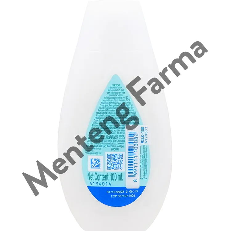 Johnson's Milk Rice Hair & Body Baby Bath 100 mL - Membersihkan dan Melembutkan Kulit Bayi
