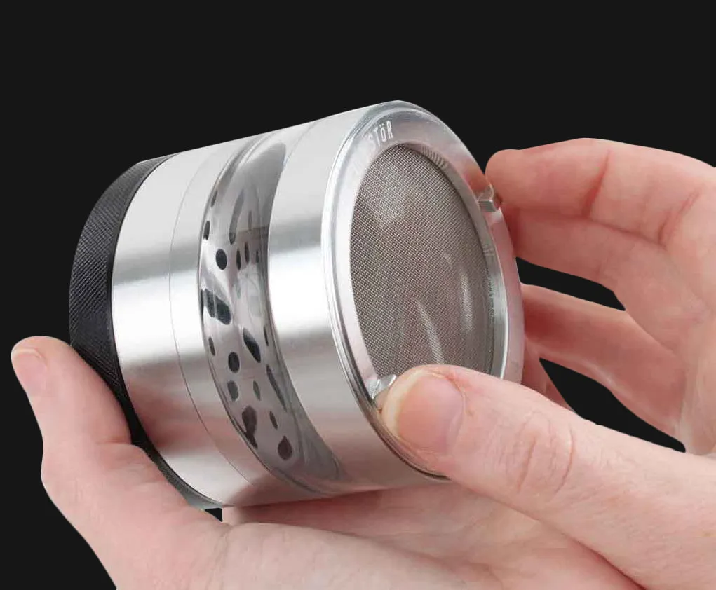 Kannastor - Clear Top 4-Piece 2.2-Inch Herb Grinder