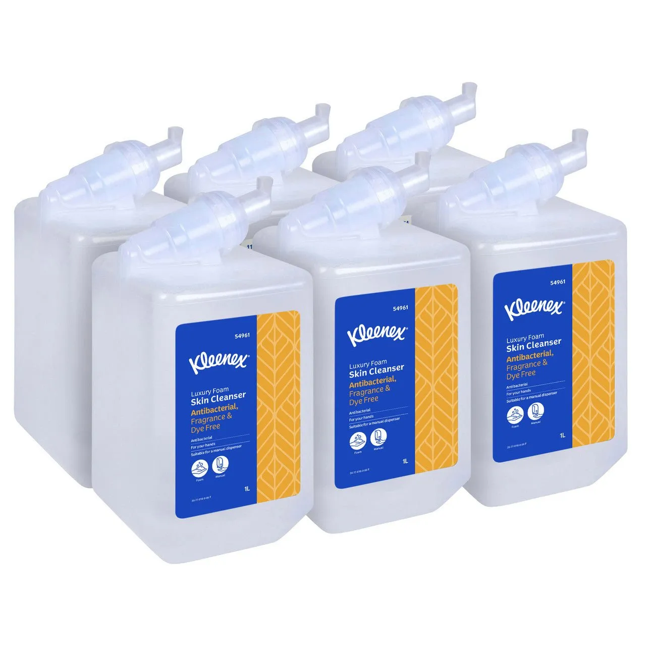 KLEENEX®  Luxury Foam Antibacterial Hand Soap (54961), Foam Hand Soap, 6 Cartridges / Case, 1 Litre
