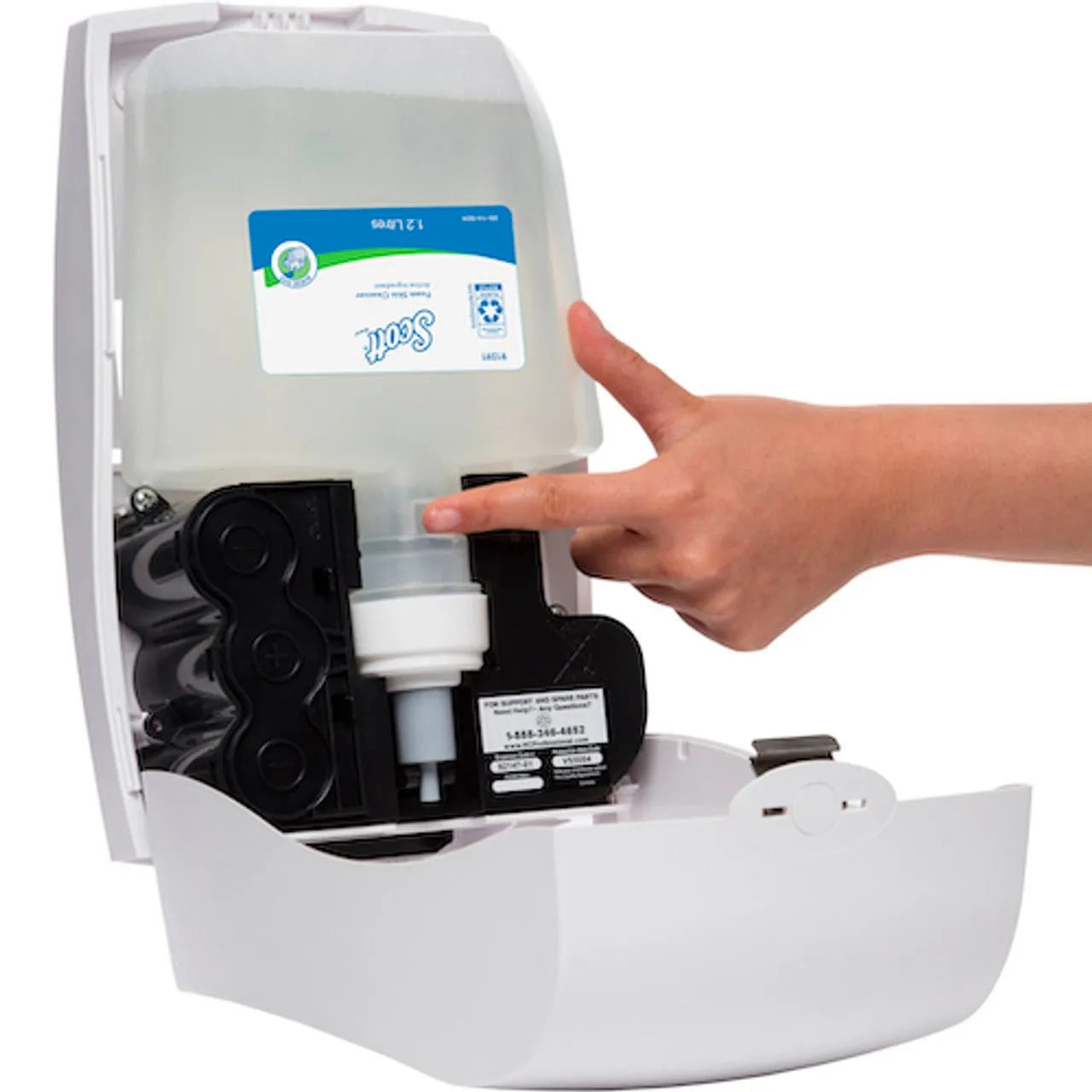 KLEENEX® Luxury Foam Hand Soap (54962), Fragrance Free, Dye Free, Hand Wash, 2 Refill Cartridges / Case, 1.2 Litres / Cartridge (2.4L)