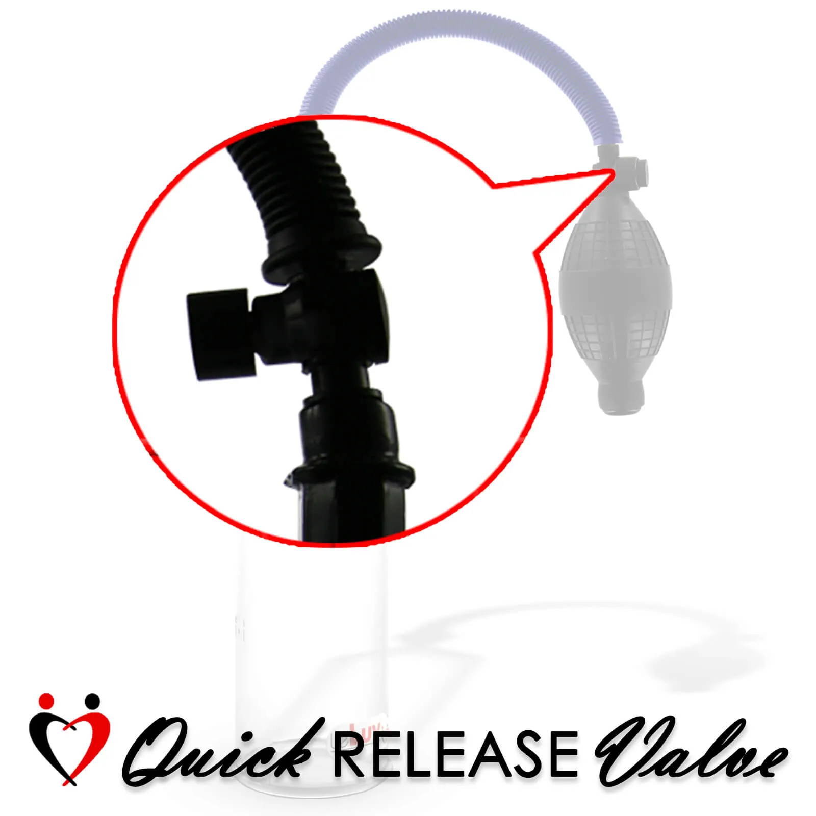 LeLuv EasyOp Bgrip Handle Penis Pump | 2.25" Diameter x 9" Inside Length Clear Cylinder