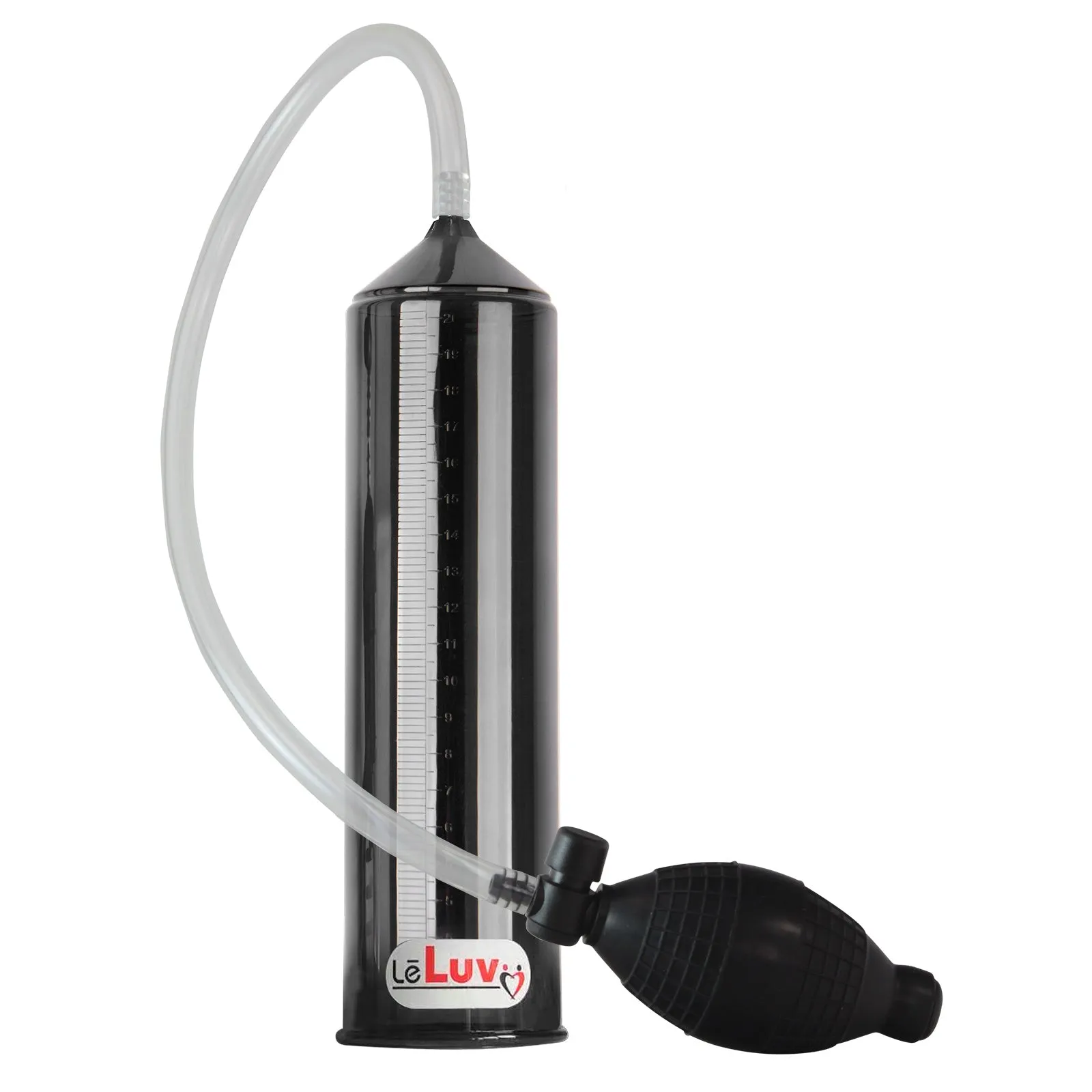 LeLuv EasyOp Bgrip Handle Penis Pump | 2.25" Diameter x 9" Inside Length Clear Cylinder