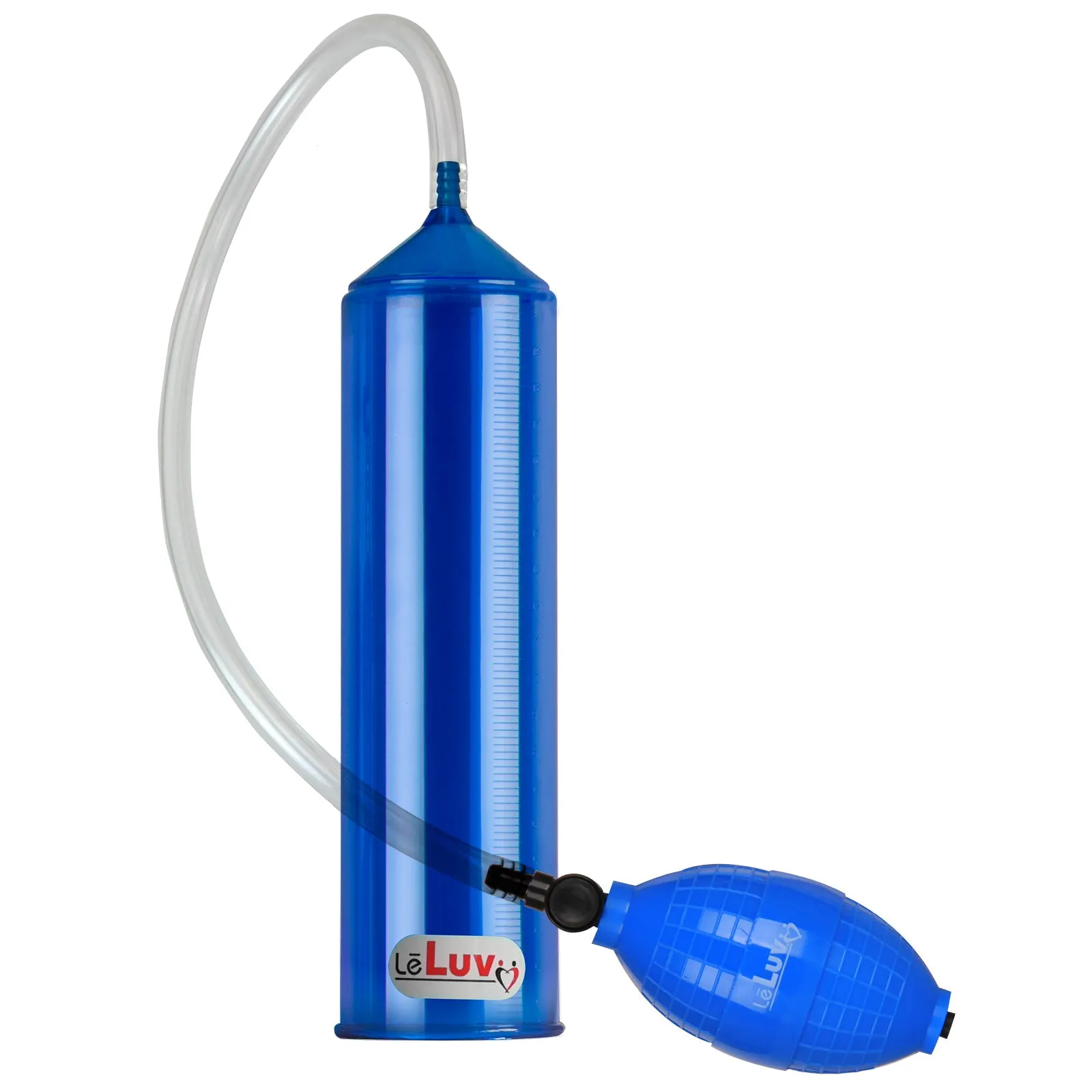 LeLuv EasyOp Bgrip Handle Penis Pump | 2.25" Diameter x 9" Inside Length Clear Cylinder