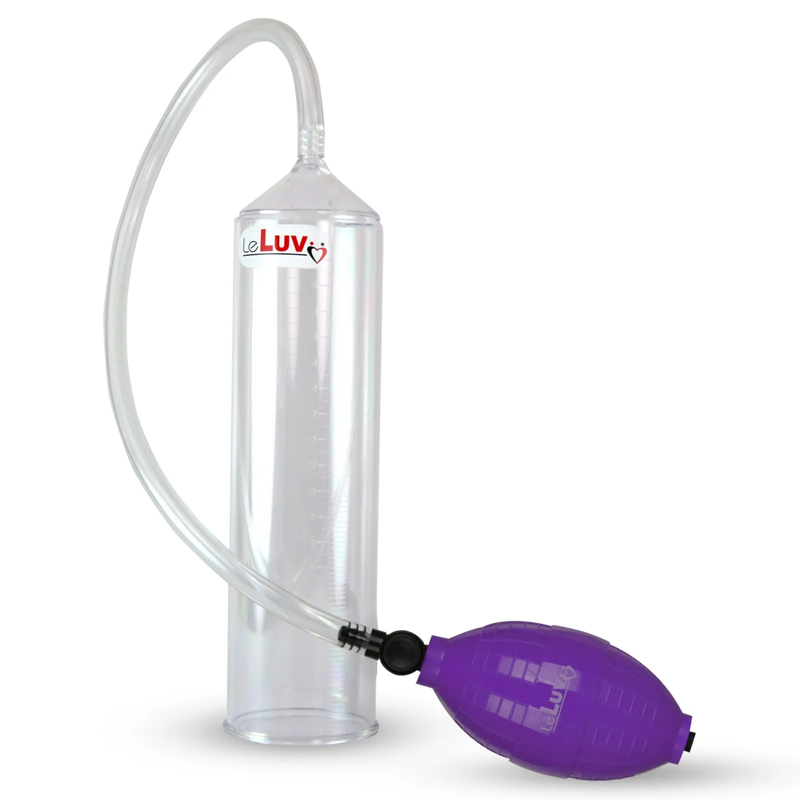 LeLuv EasyOp Bgrip Handle Penis Pump | 2.25" Diameter x 9" Inside Length Clear Cylinder
