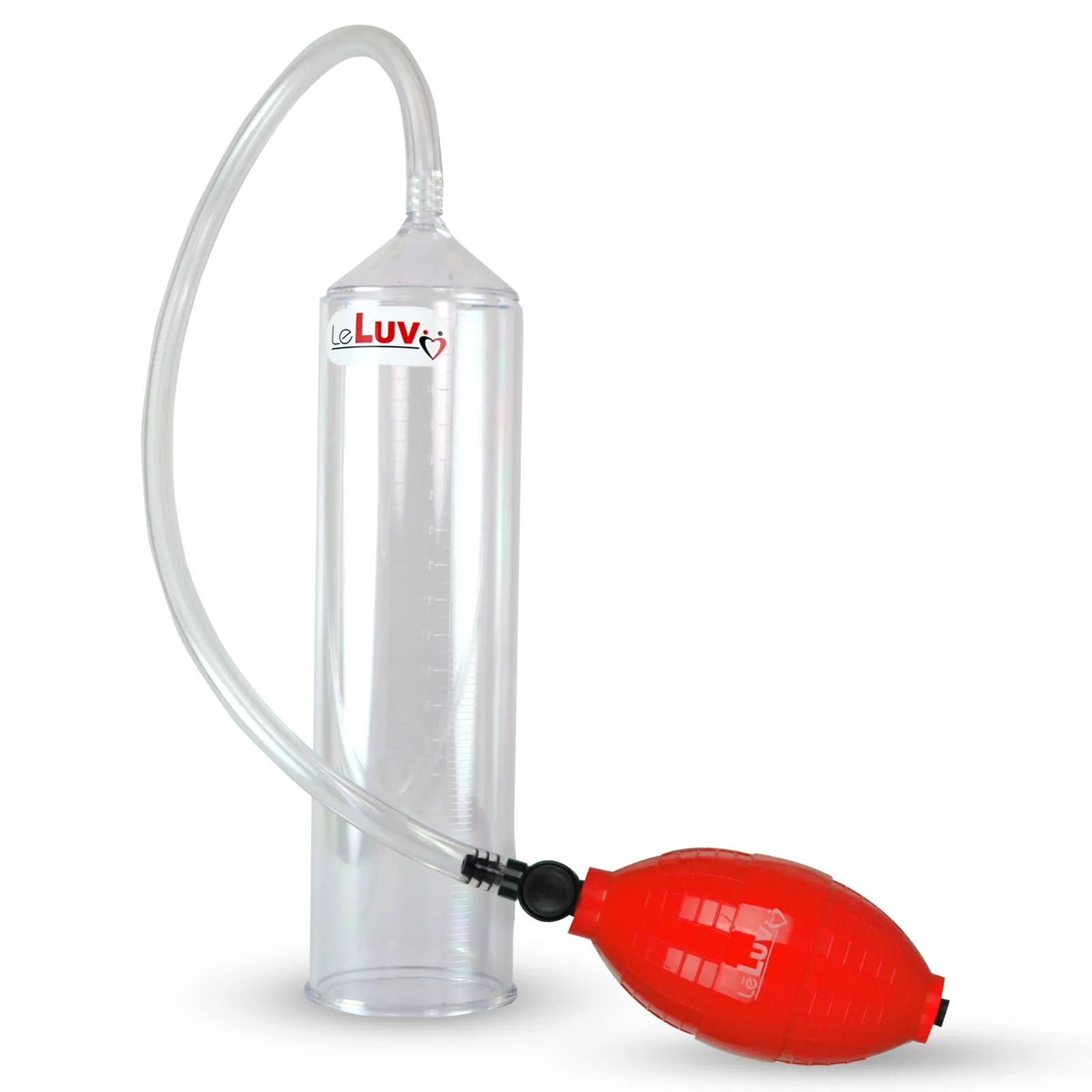 LeLuv EasyOp Bgrip Handle Penis Pump | 2.25" Diameter x 9" Inside Length Clear Cylinder