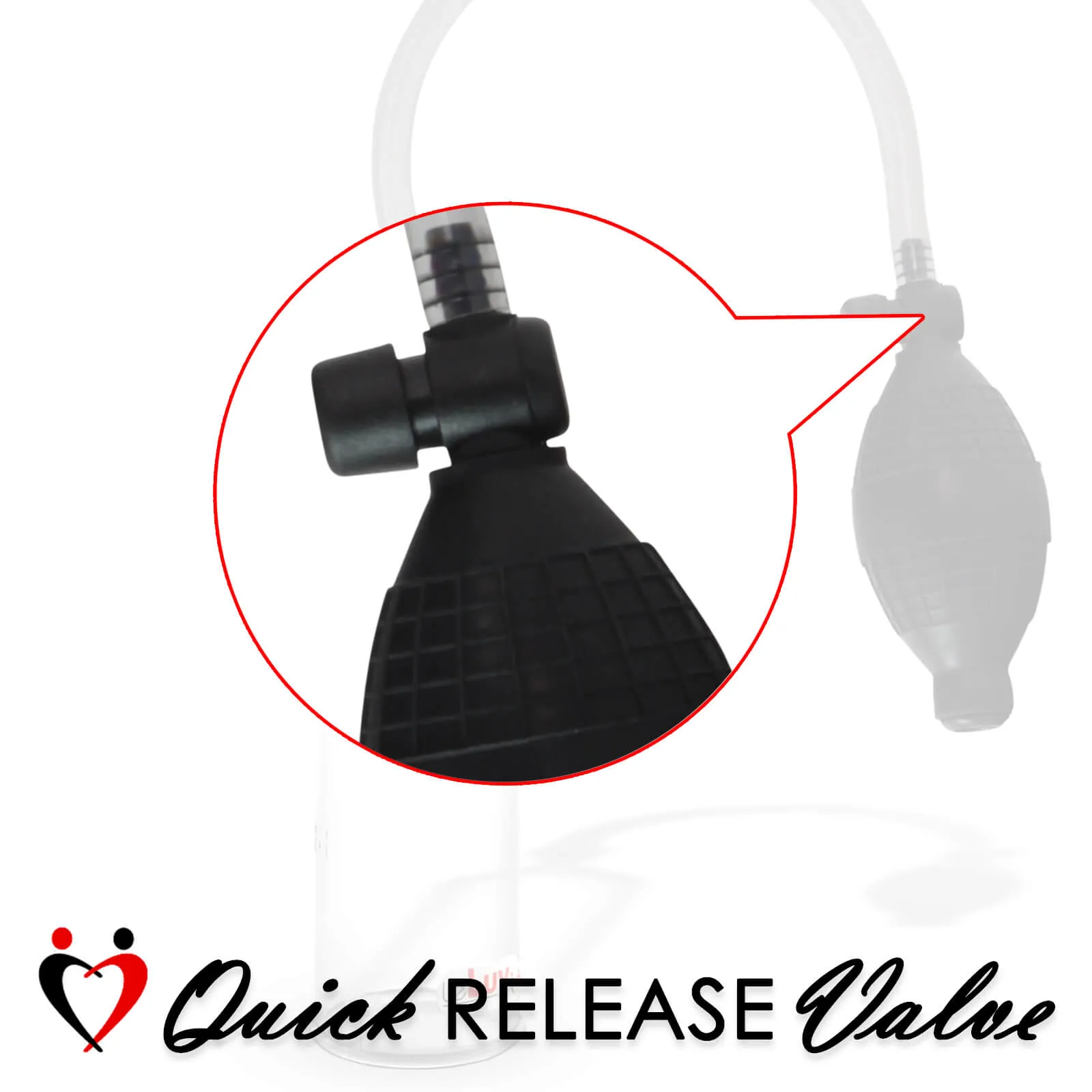 LeLuv EasyOp Bgrip Handle Penis Pump | 2.25" Diameter x 9" Inside Length Clear Cylinder
