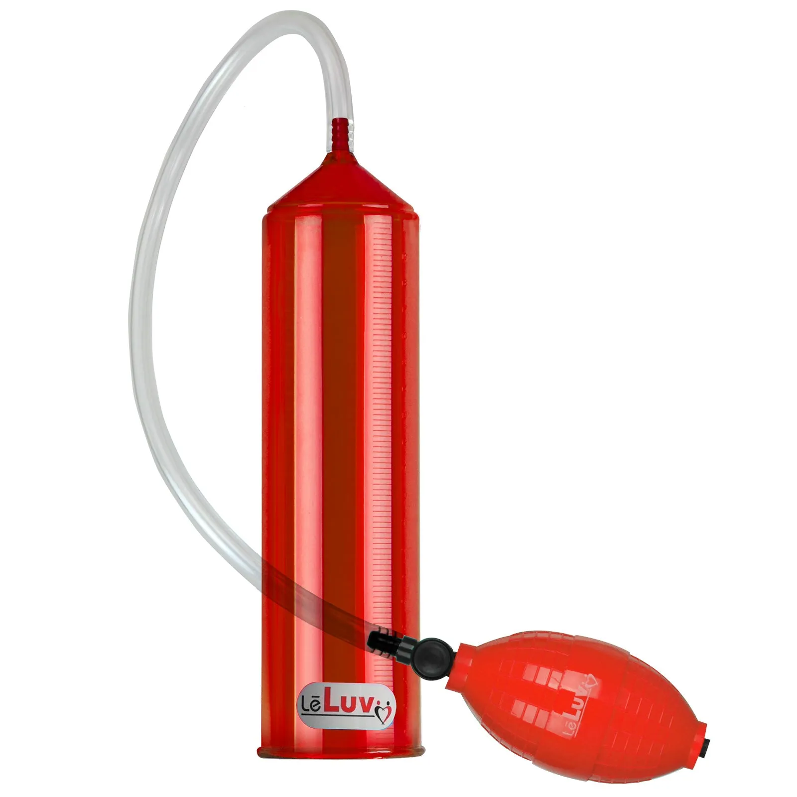 LeLuv EasyOp Bgrip Handle Penis Pump | 2.25" Diameter x 9" Inside Length Clear Cylinder