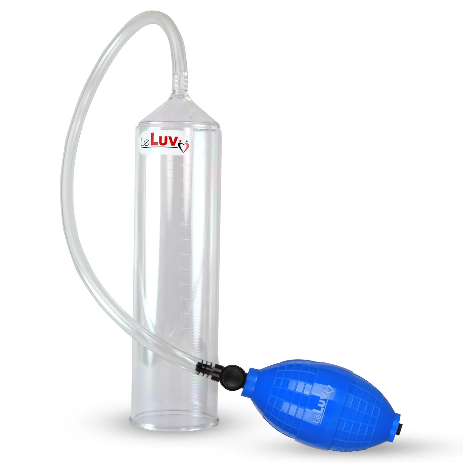 LeLuv EasyOp Bgrip Handle Penis Pump | 2.25" Diameter x 9" Inside Length Clear Cylinder