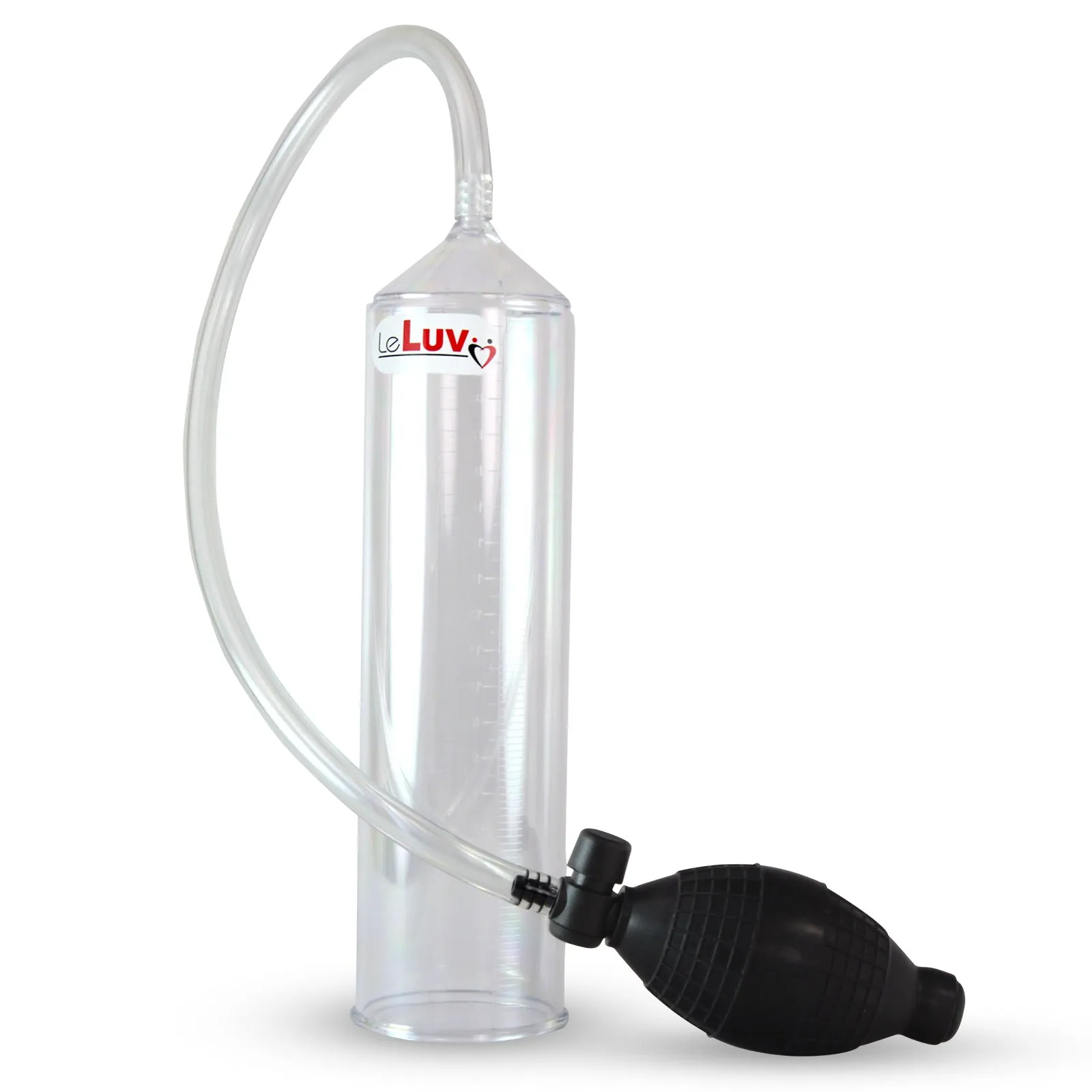 LeLuv EasyOp Bgrip Handle Penis Pump | 2.25" Diameter x 9" Inside Length Clear Cylinder