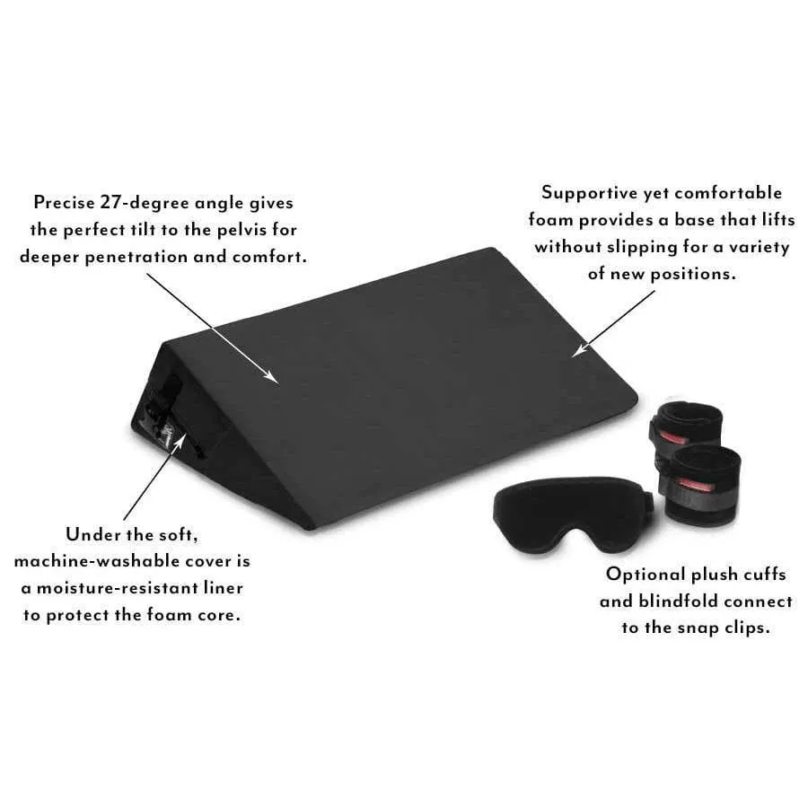 Liberator Black Label Wedge Couples Sex Position Aid with Cuffs & Restraint Attachments