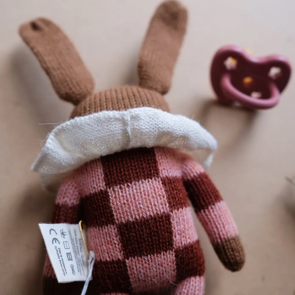 Main Sauvage Bunny Soft Toy - Sienna Check Pyjamas