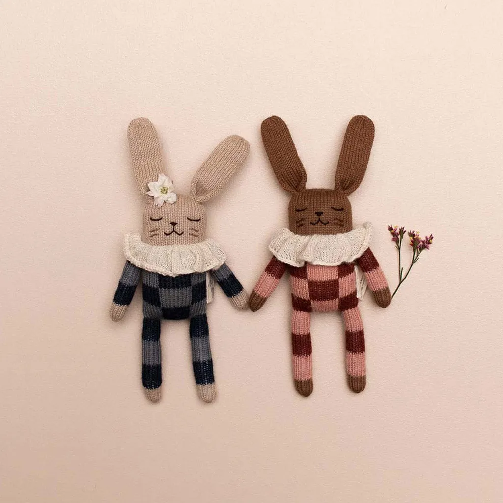 Main Sauvage Bunny Soft Toy - Sienna Check Pyjamas