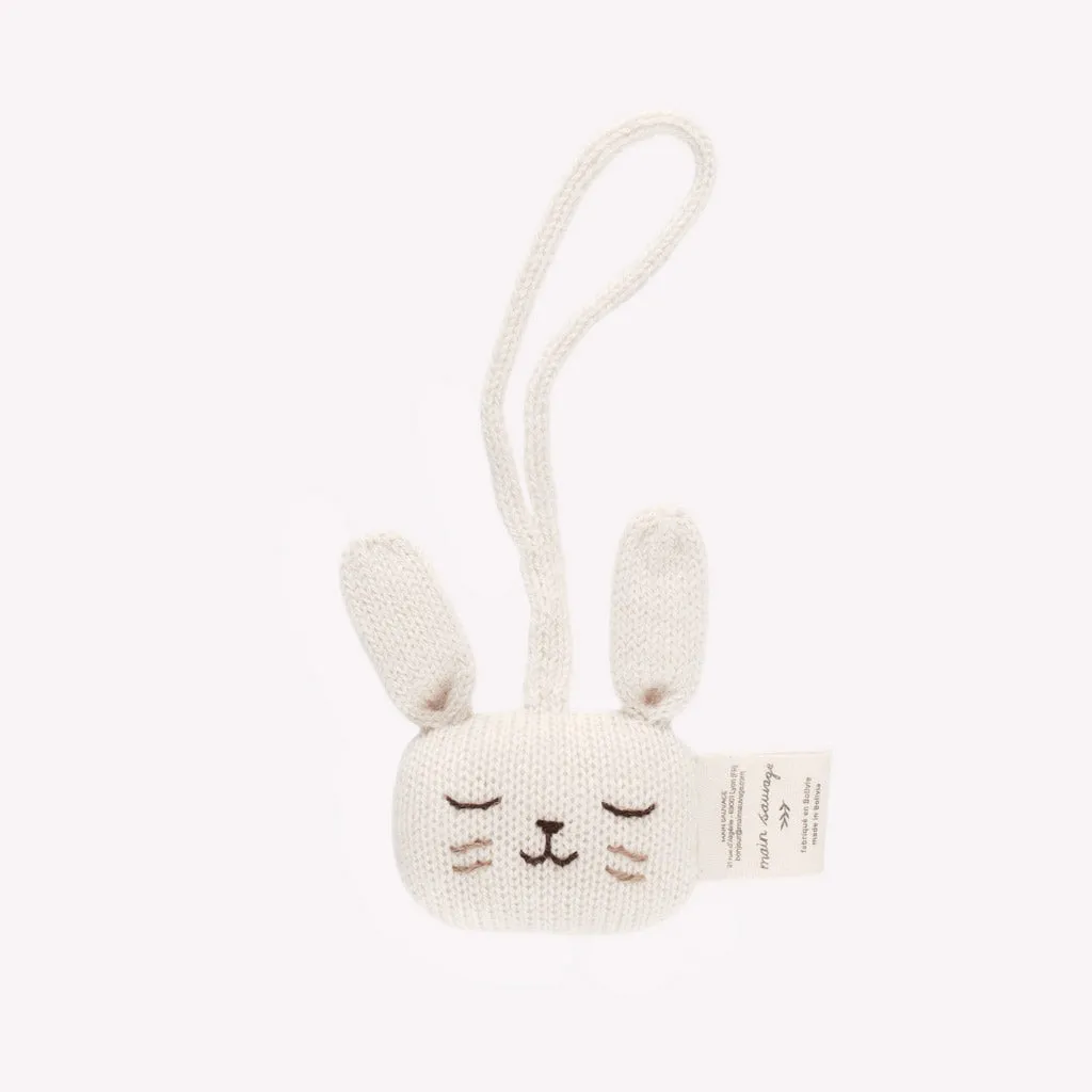Main Sauvage Gym Toy Bunny White