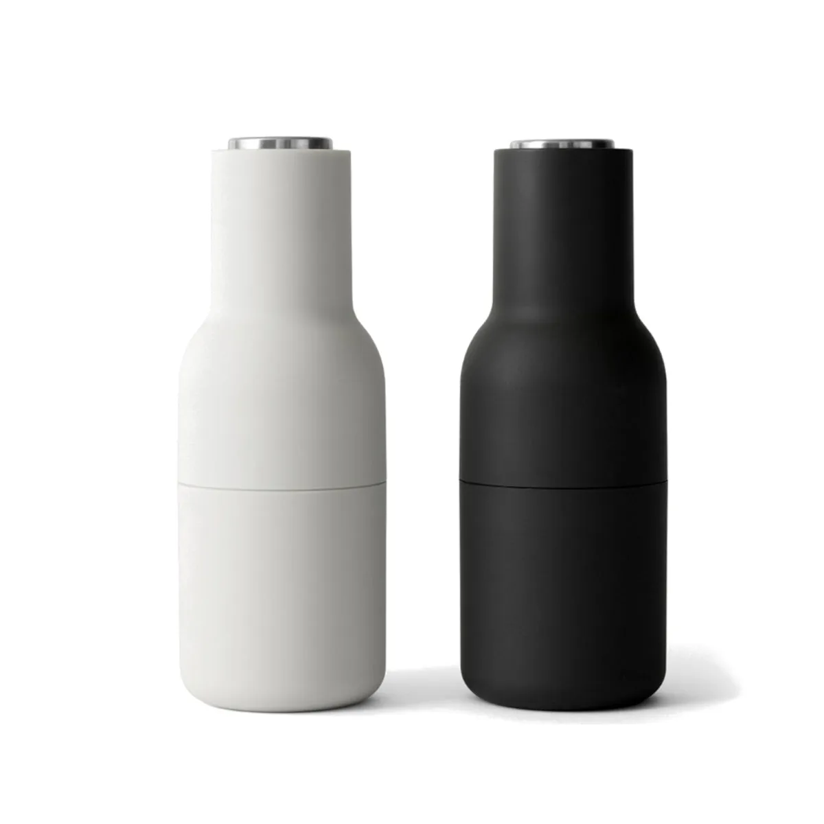 Menu 2 Pack Bottle Grinders Steel Top Ash & Carbon