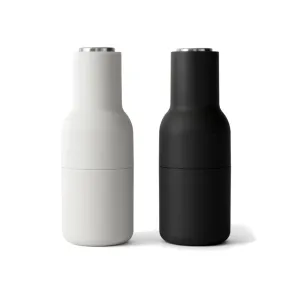 Menu 2 Pack Bottle Grinders Steel Top Ash & Carbon