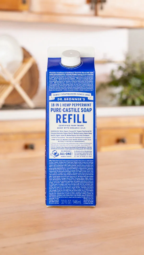 Peppermint - Pure-Castile Liquid Soap Refill