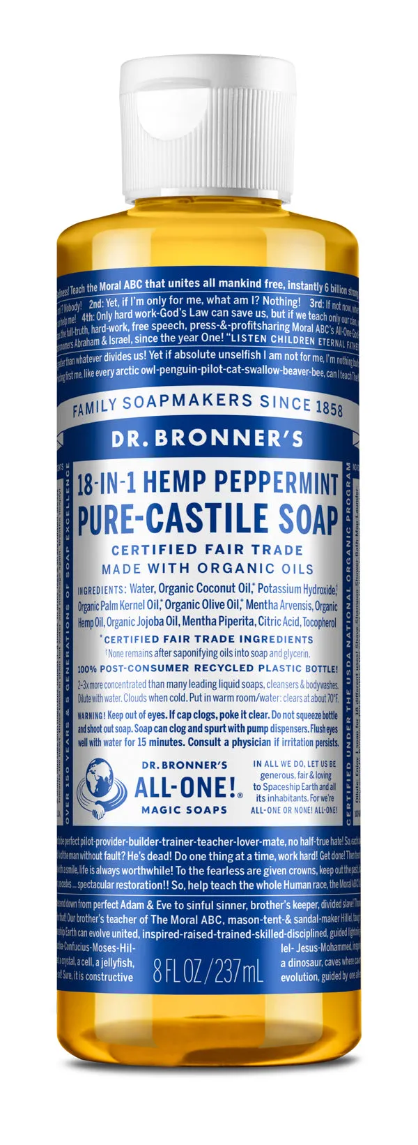 Peppermint - Pure-Castile Liquid Soap