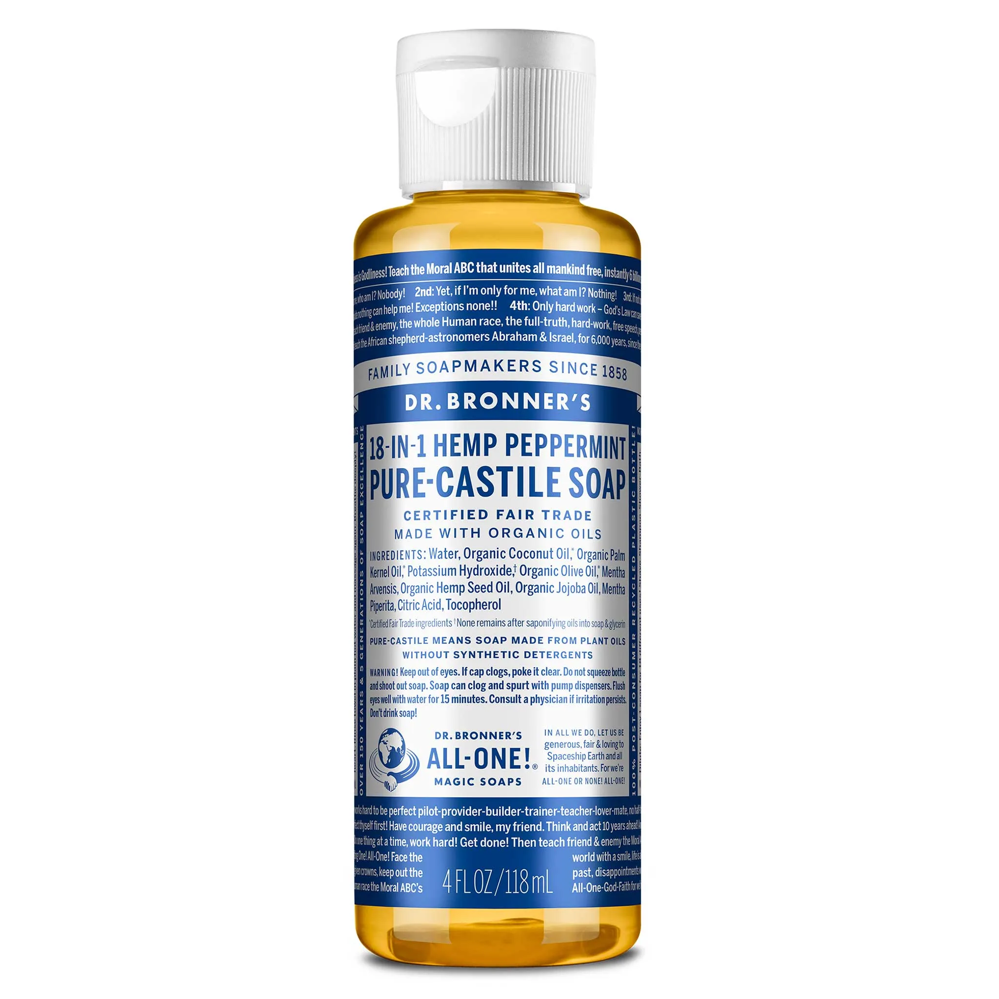 Peppermint - Pure-Castile Liquid Soap