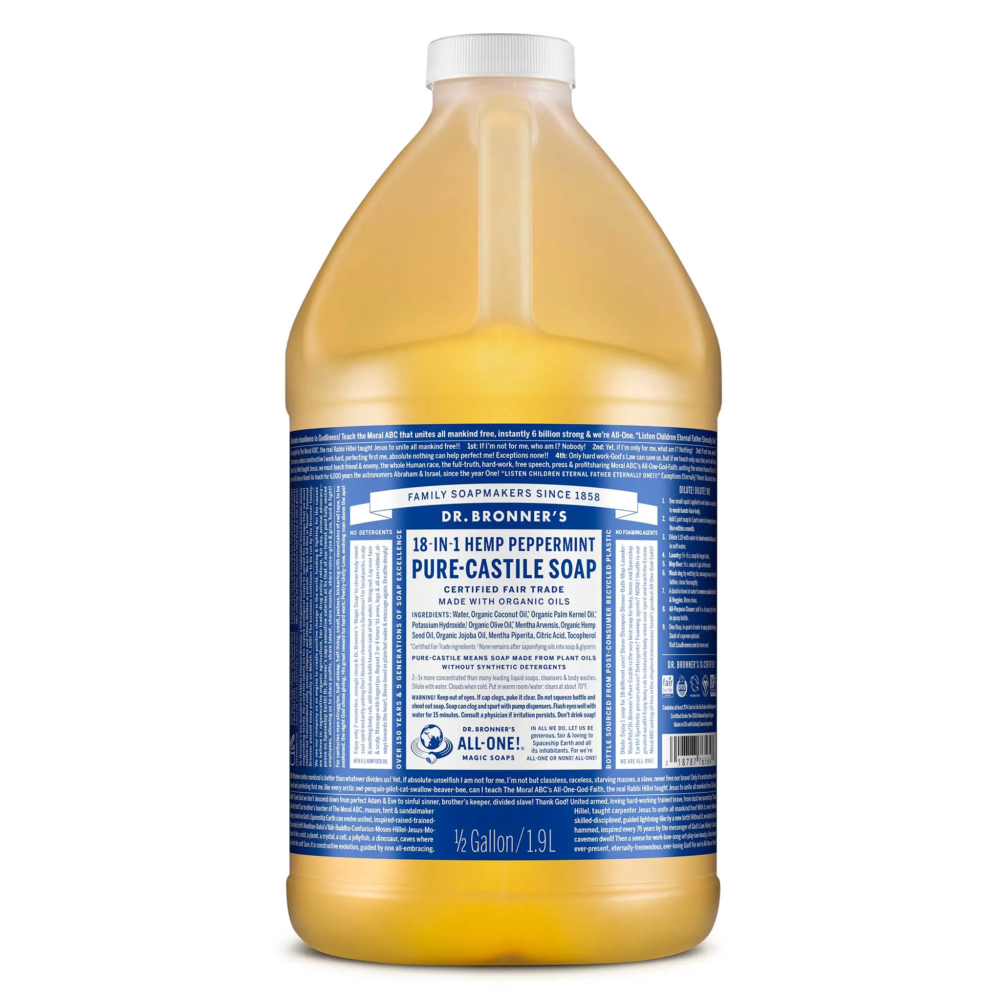 Peppermint - Pure-Castile Liquid Soap