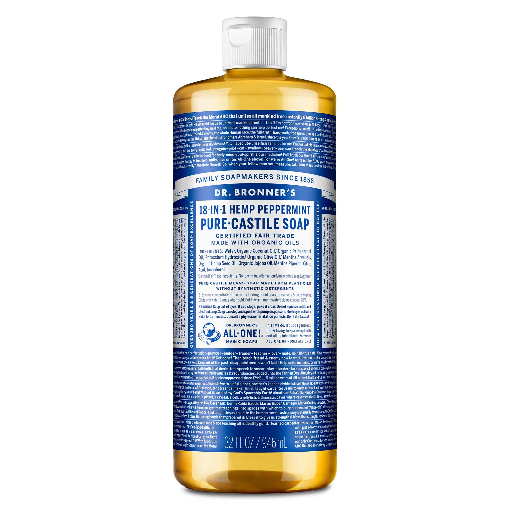 Peppermint - Pure-Castile Liquid Soap