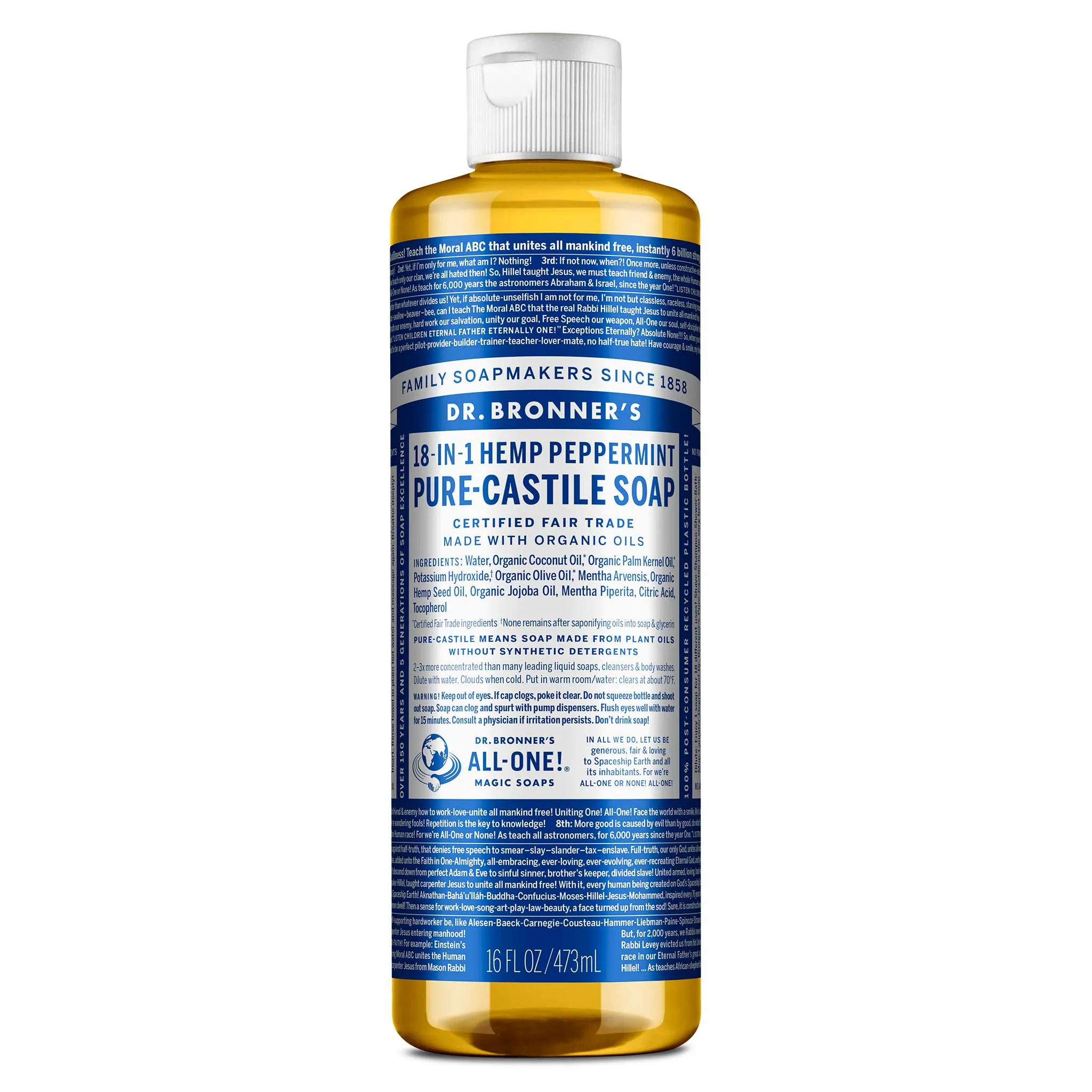 Peppermint - Pure-Castile Liquid Soap