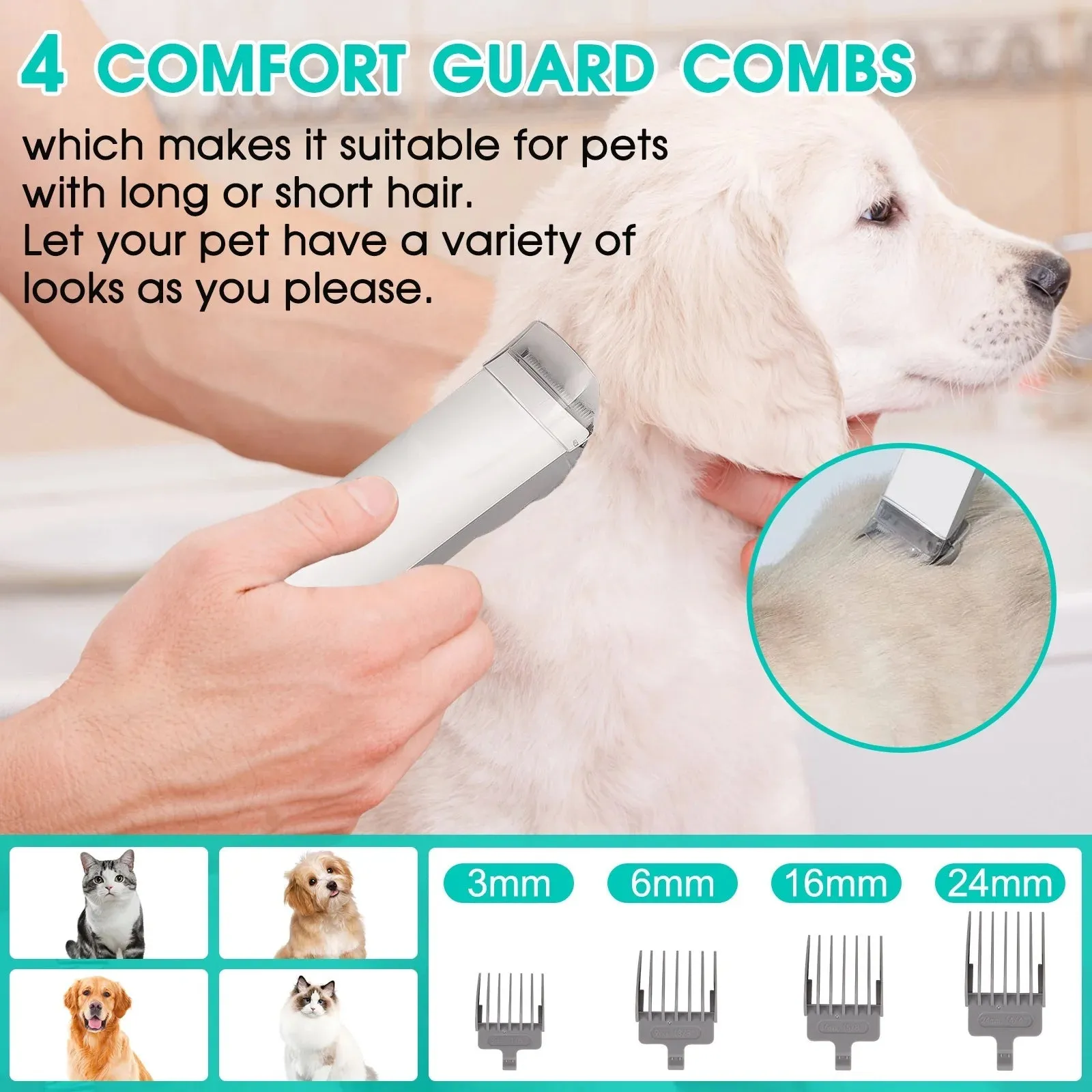 Pet Grooming Kit & Vacuum 2.5L