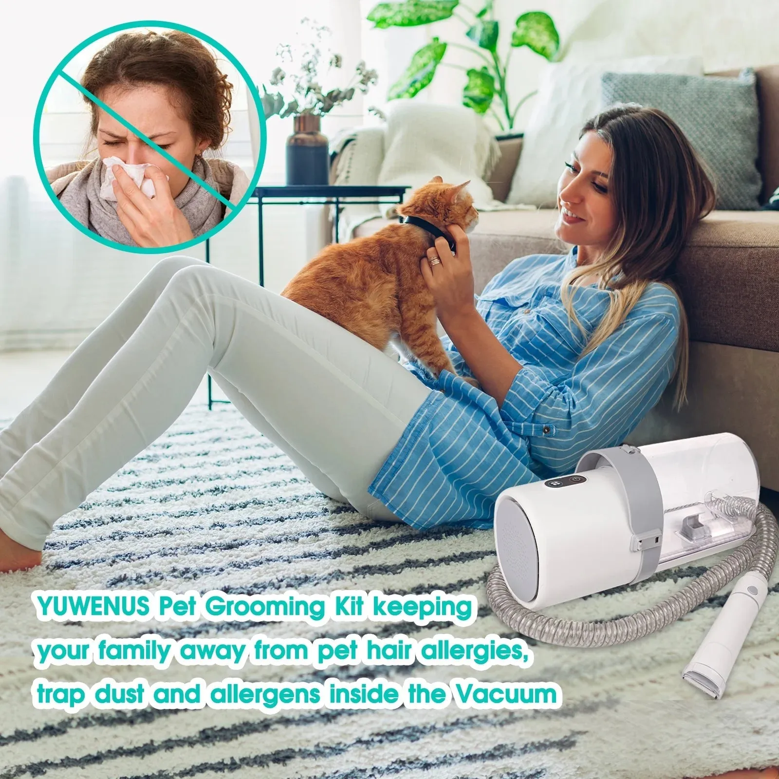 Pet Grooming Kit & Vacuum 2.5L