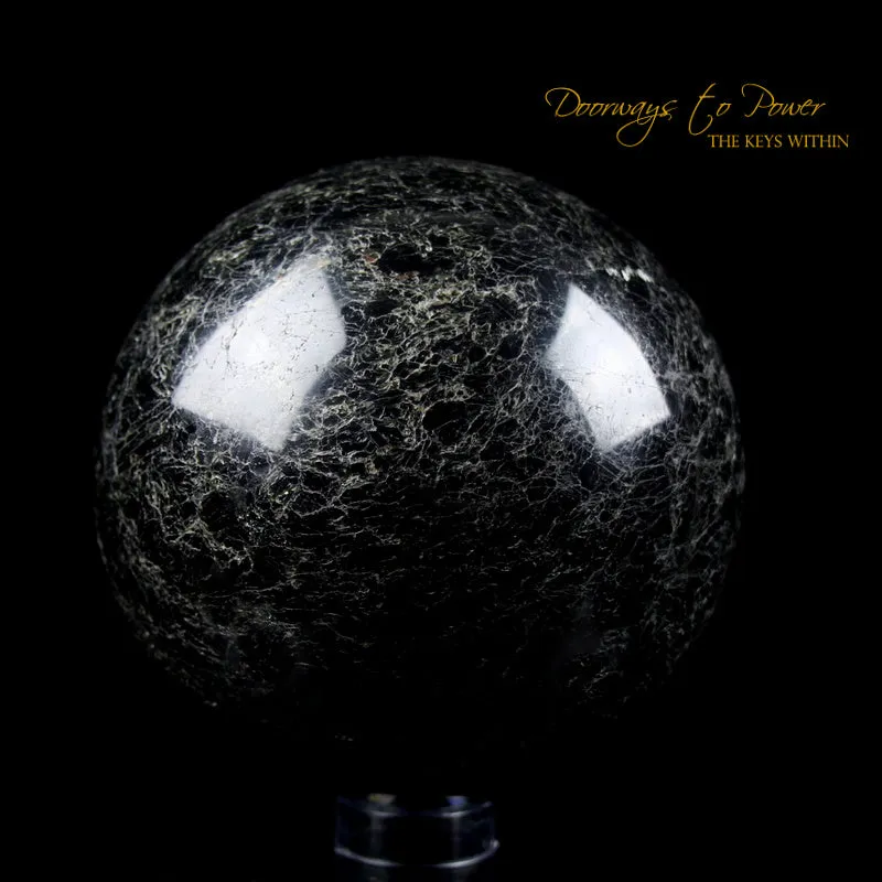 Powerful XL Black Tourmaline Protection Sphere 'Light in the Darkness'