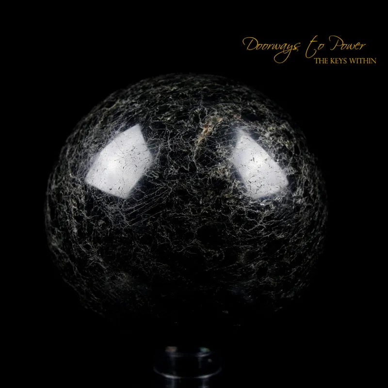 Powerful XL Black Tourmaline Protection Sphere 'Light in the Darkness'