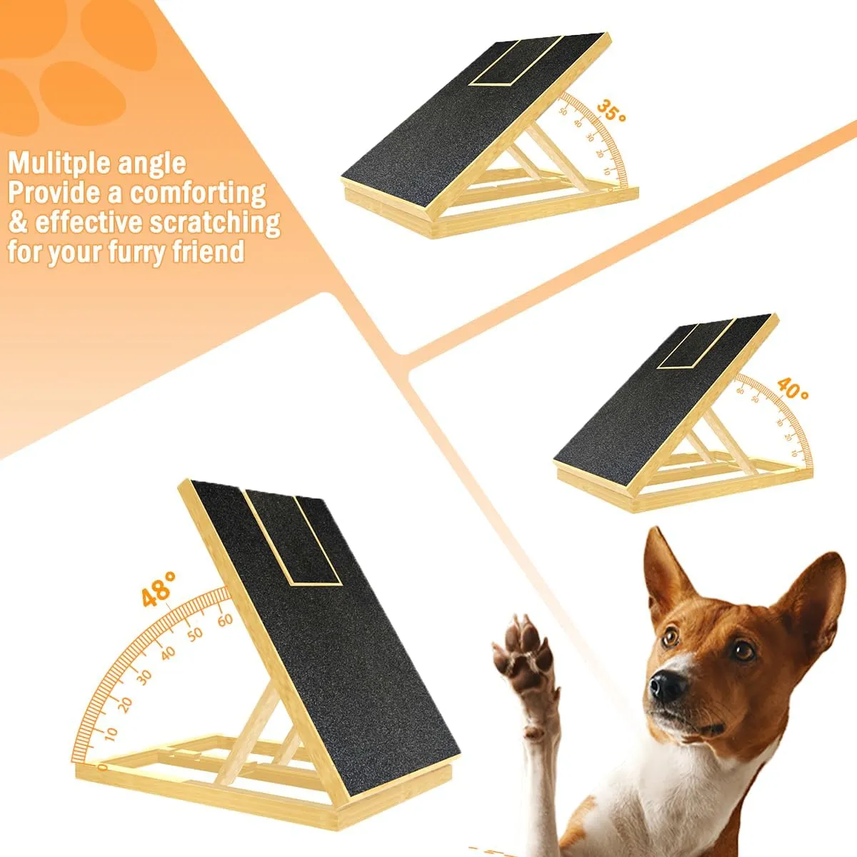 Premium Dog Nail Scratch Pad (with Treat Box) - Scratch Square Dog Nail File Toy