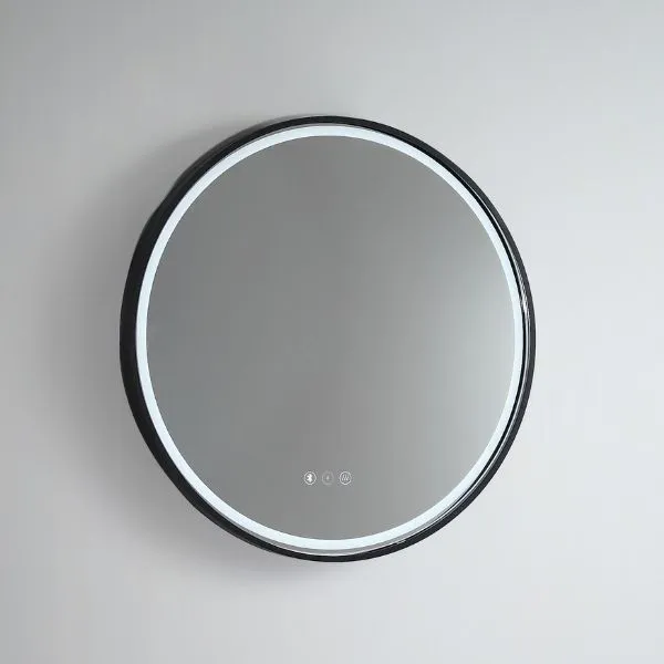 Remer Sphere 600mm-800mm LED Mirror Matte Black Frame