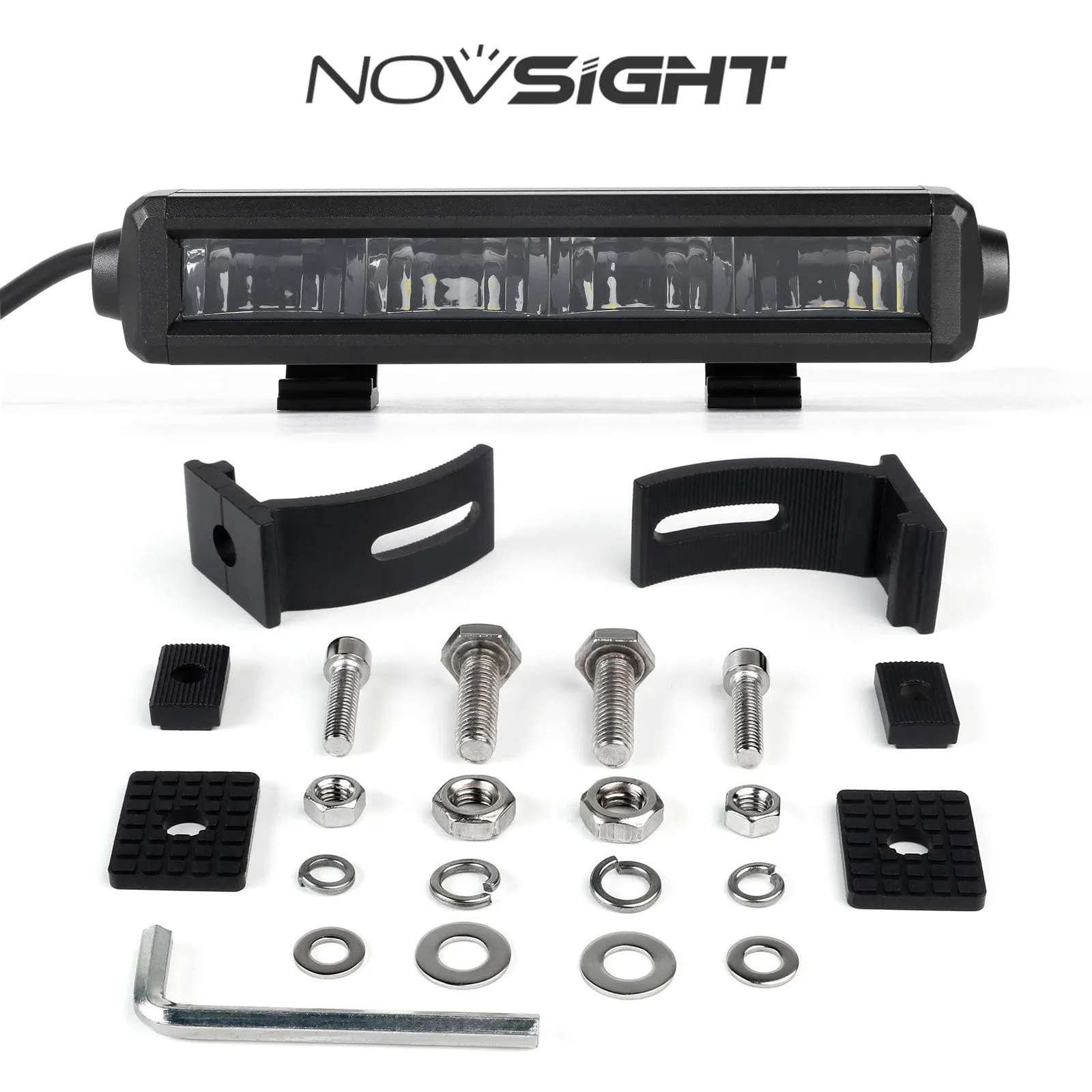 Rock Series 8 Inch Single Row LED Off-Road Light Bar High Power with Bracket