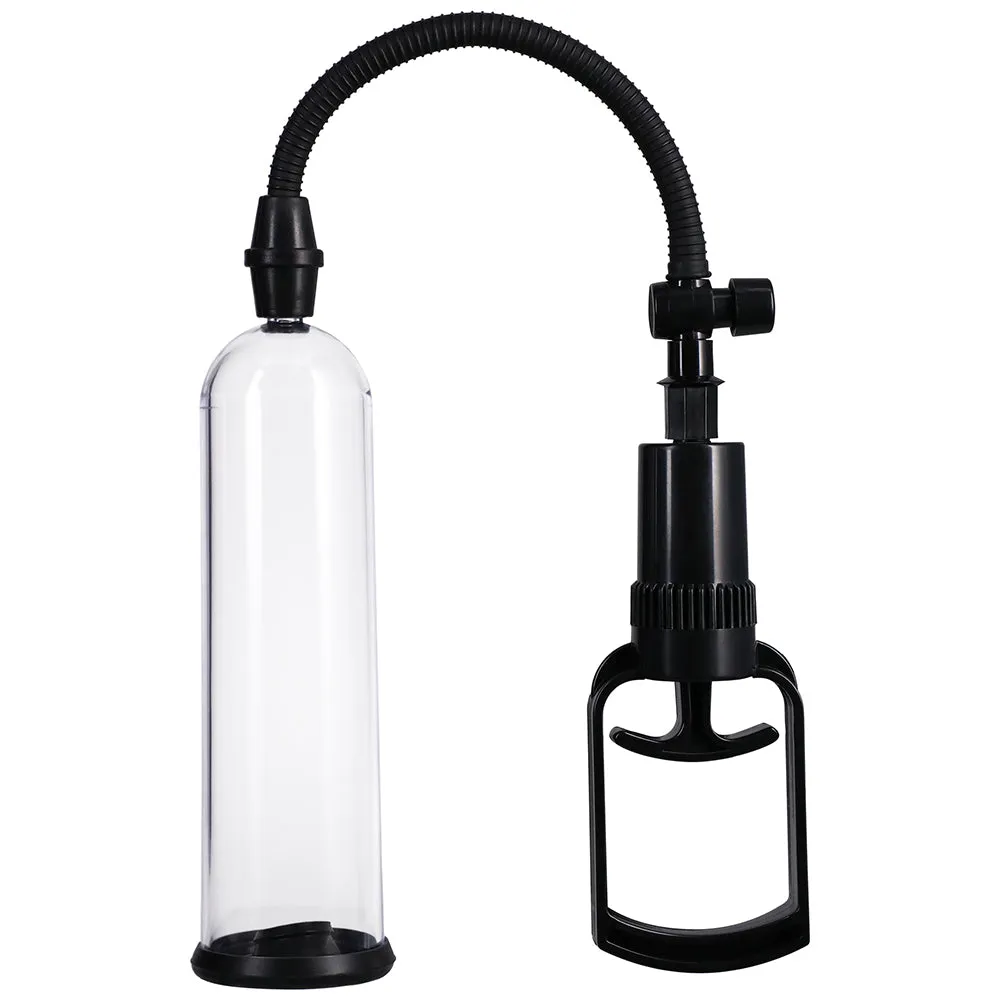 Rock Solid Penis Pumping Kit with 4 Attachments Black/Clear