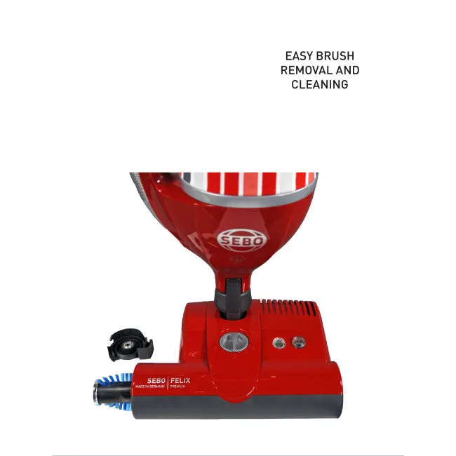 Sebo Felix 1 Premium Rosso Upright Vacuum Cleaner With ET-1 Power Head 9809AM